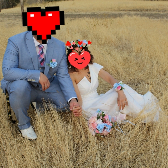 One Shoulder Satin A-line Floor Length Wedding/ Evening  Dress - Picture 9 of 10